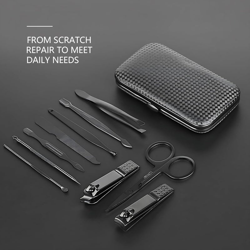 FIXBODY Nail Clippers Set, 10 PCS Professional Manicure Set and Pedicure Kit with Travel Case,Stocking Stuffers, Christmas Gift for Men and Women - Image 2